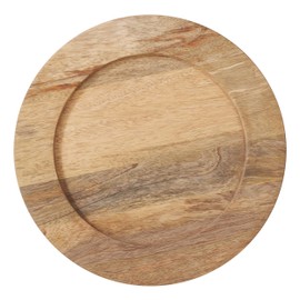Occasion Gallery Natural Mango Wood Rustic Farmhouse Wooden Fine Dining Holiday Special Occasion Plate Charger, 13" Round, (set of 4)