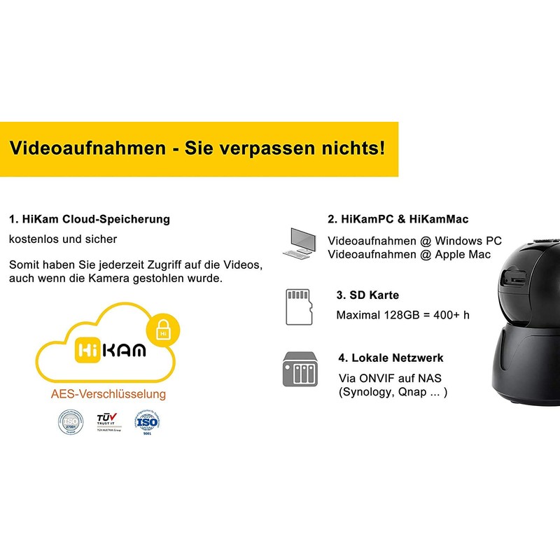 HiKam Q8 Surveillance Camera with App & Support – Data