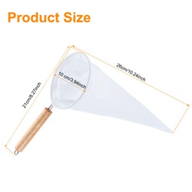 uxcell 2Pcs Coffee Pour Over Filters, Flannel Cloth Filter Bags with Wood Handle, Reusable Handmade Coffee Sock Strainer, White