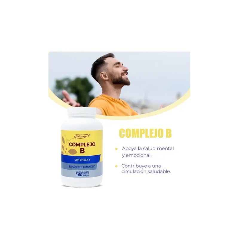 Complejo B + Omega 3 | 160 Softgels | Naturagel