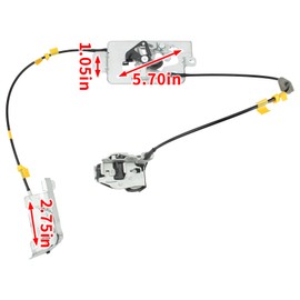 AUTOKAY Door Latch and Cable Right Rear Side for Ford F-150 2004 2005 2006 2007 2008 6L3Z-18264A00-B