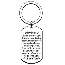JMIMO My Man Keyring Gifts for Boyfriend Husband Birthday Anniversary Valentine Day Present for Men
