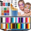 Face Painting Kit for Kids, 50 Split Colors with Glitter