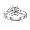 AimiIee Moissanite Engagement Ring 1CT D Color VVS1 Clarity 925