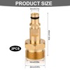NQEUEPN 2pcs M22 Adapter High Pressure Washer Hose Adapter, Gold