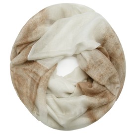 Gloop Women's Scarf Light Loop Tube Scarf Various Colours, Beige-cream