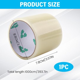 MxyVrix High Performance PVC Tarpaulin Repair Tape, Transparent, 8 cm x 10 m, Ideal for Tent, Parasol, Truck Tarpaulin, Awning, Awning and Gazebo