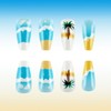 Summer Coffin Press on Nails Medium Length Fake Nails with