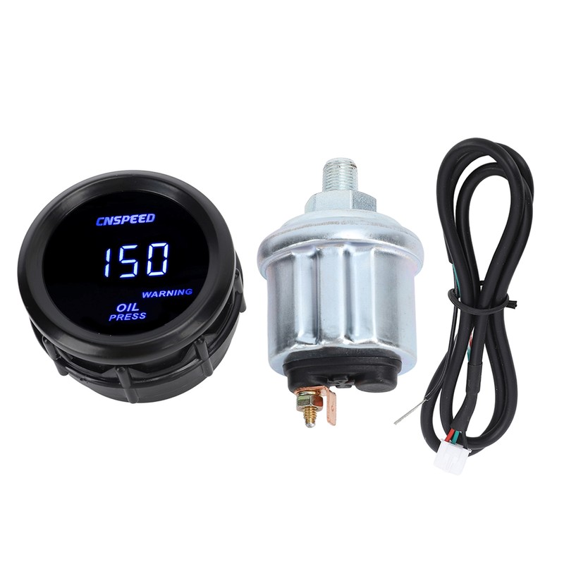 52mm Digital Oil Pressure Gauge Oil Press Meter with Blue