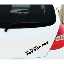 Ting Goes POP Big Shaq Vinyl Decal Sticker, JDM Sticker, Funny Motorhome Sticker, Car Window Sticker Car Bumper Sticker, Funny Caravan Sticker, 200mm