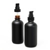 12Pack 120ml Matte Black Glass Pump Bottle with Black Pump