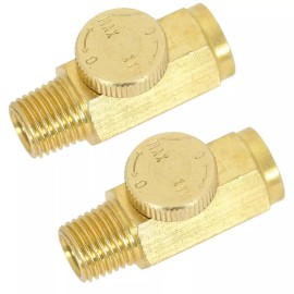Uffy Brass In-Line Air Flow Regulator Control Tool Valve 1/4" NPT (2)