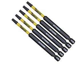 5 x SabreCut SCTX2089_5 89mm T20 TX20 Magnetic Impact Screwdriver Driver Bits Set Torx Heavy Duty Compatible with Dewalt Milwaukee Bosch Makita and more
