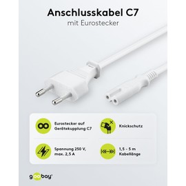 Goobay 51326 Euro Connection Cable White