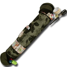 JEMIDI Geschenkpapier Organizer Aufbewahrungstasche - Aufbewahrung für Geschenkpapier Karten Geschenkband - Tasche für Geschenkrollen Weihnachtspapier - Blumen