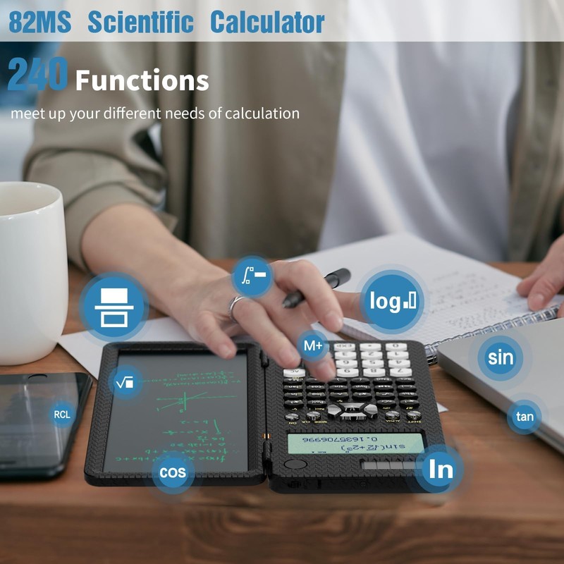 Scientific Calculator for Students with Notepad, ROATEE Middle and High