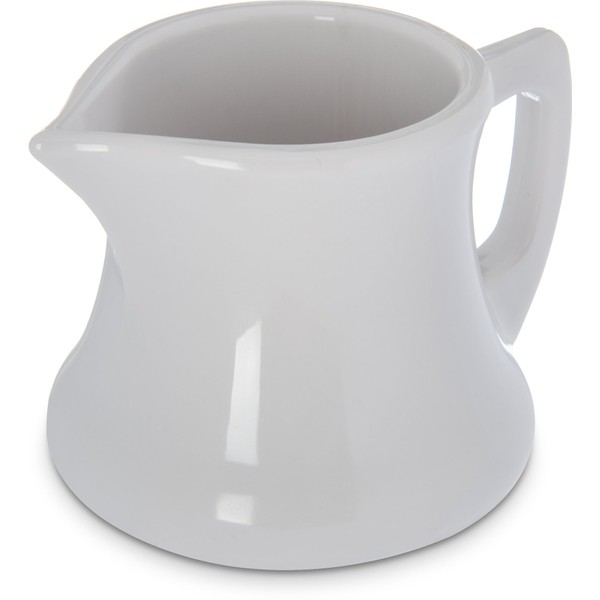 Carlisle FoodService Products Creamer Pitcher for Restaurant and Kitchen, Plastic, 3 Ounces, White