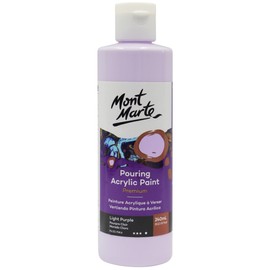Mont Marte Premium Pouring Acrylic Paint, 240ml (8.11oz), Light Purple, Pre-Mixed Acrylic Paint, Suitable for a Variety of Surfaces Including Stretched Canvas, Wood, MDF and Air Drying Clay.