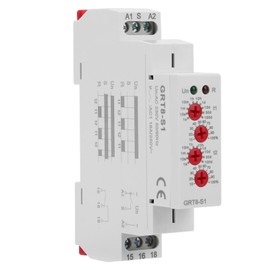 Jadeshay Time Relay 230 V, GRT8-S1 Asymmetrical Cycle Time Delay Relay On/Off Multifunctional Time Relay for Industrial Systems, Lighting Control