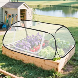 GSQQTE Raised Bed Cover Garden Covers for Raised Beds 50" x 26" x 15" Garden Rows Plant Covers to Keep Animals Out Pop Up Greenhouse Cover for Protecting Vegetable Seedlings Fruits Flower Rows