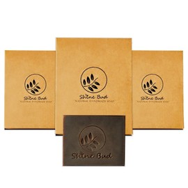 Shinebird Pine Bonfire Natural Handmade Aged Pine Tar Soap, 3 Pieces, 100g / 샤인버드 소나무 모닥불 천연 수제 숙성 파인타르비누, 3개입, 100g