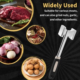 Versatile Tender Meat Tenderisers - User-Friendly Tenderizing Meat Mallet with Two Sides Aluminum Meat Hammer