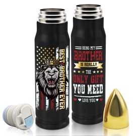 Gifts for Brother, 17 Oz Stainless Steel Bullet Tumbler with Lid, Brother Gift, Gift for Brother, Gift for Brother, Big Brother Gift, Brother Gift from Sister, Brother Gift, Black