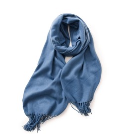 KARMA.DIEM Cashmere Merino Mix - Super Soft XXL Scarf - 180 x 65 cm - Unisex - Pashima/Stole/Extra Wide for Men and Women, 22 Pastel Blue