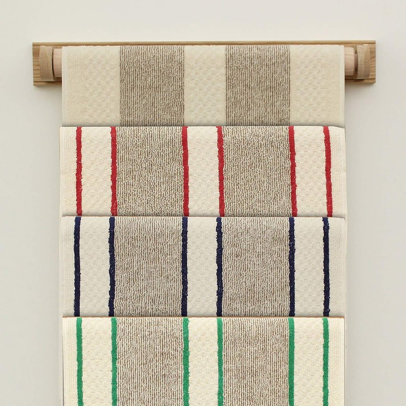 100% Cotton Traditional Terry Roller Towel - Red Stripe