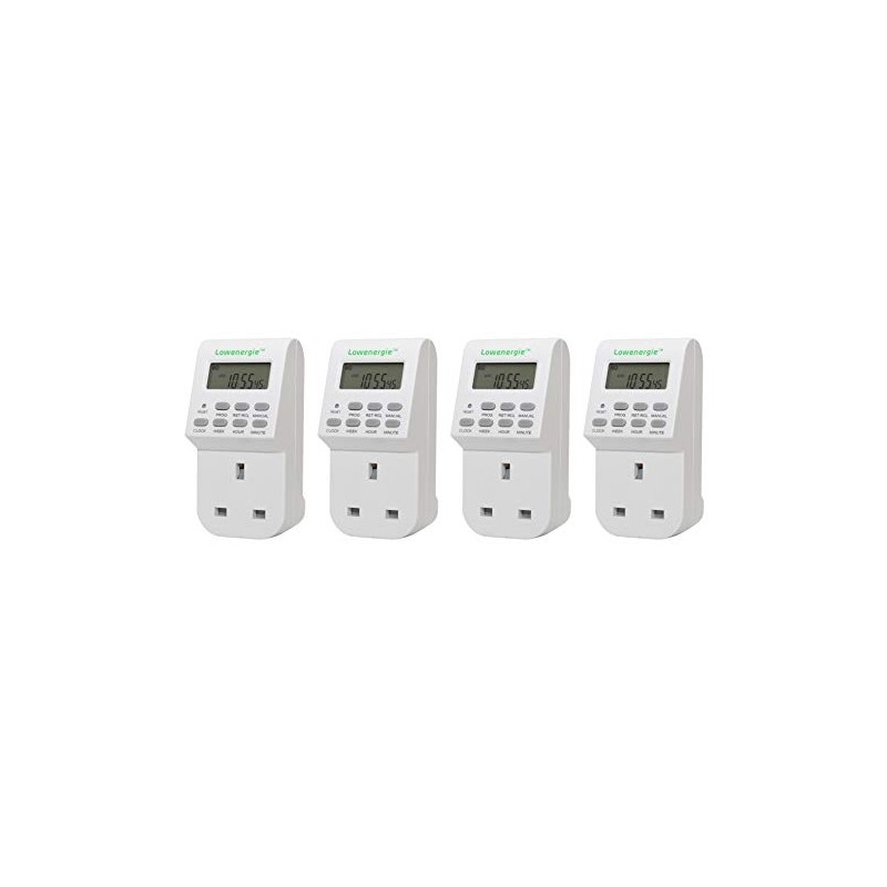 Lowenergie 7 Day Programmable Digital Plug-In Electronic Timer socket 12-24