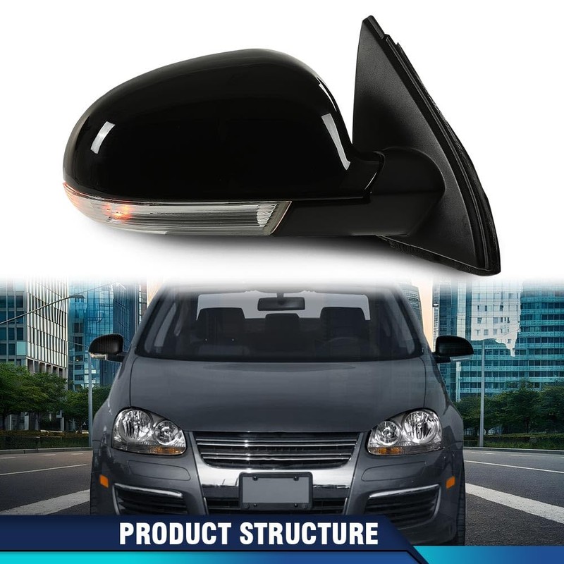 PIT66 Right Passenger Side Mirror Power Heated Turn Signal Puddle