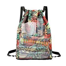 Foldable Drawstring Backpack,Foldable Sports Backpack Waterproof Drawstring Bag | Large Capacity Fashionable Gym Backpack for Daily