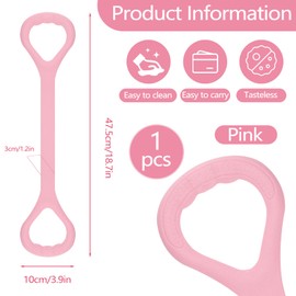 Yitexin Figure 8 Resistance Band, Stretch Bands for Exercise, Stretch Strap for Arm Shoulder Back Chest Stretching, Elastic Rope Stretching Bands for Physical Therapy (Pink)