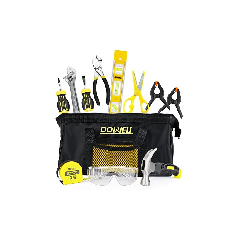 DOWELL Tool Set with Tool Bag, Real Hand Tools for