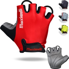 MACCIAVELLI Cycling Gloves Men Women - Half Finger MTB Cycling Gloves - Summer Cycling Gloves for Mountain Bike, Road Bike & Downhill