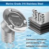 Boat Fuel Deck Fill/Filler with Keyless Cap with Screws, Marine