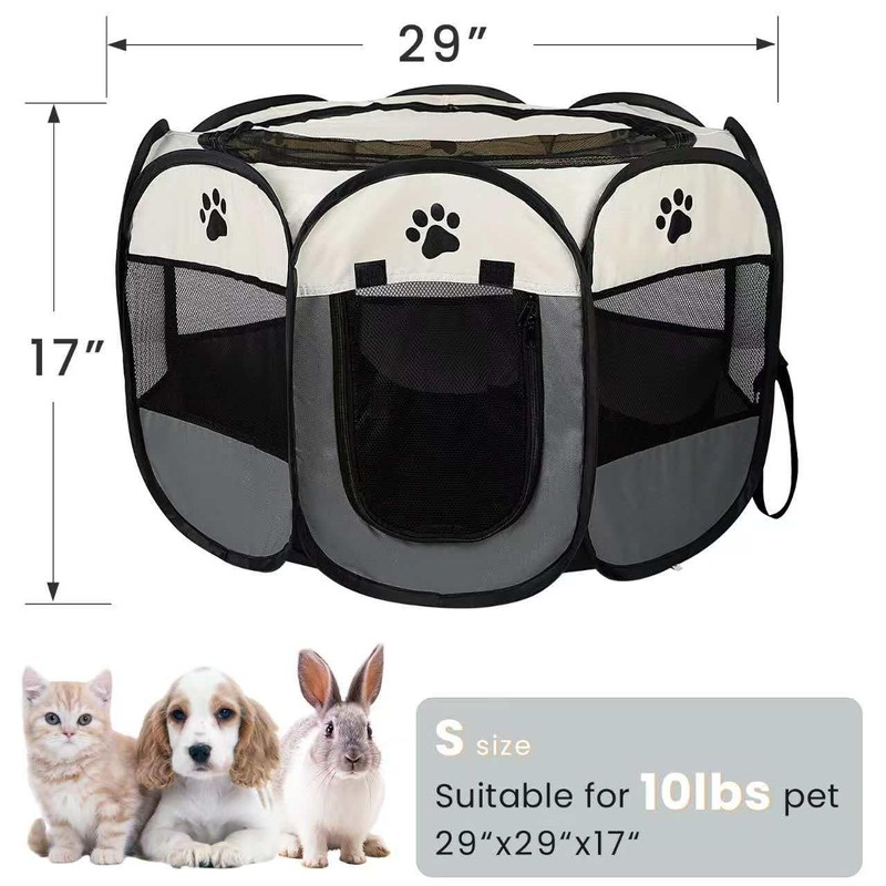 Dog Playpen, Puppy Pet Cat Playpen Indoor for Small Dogs,