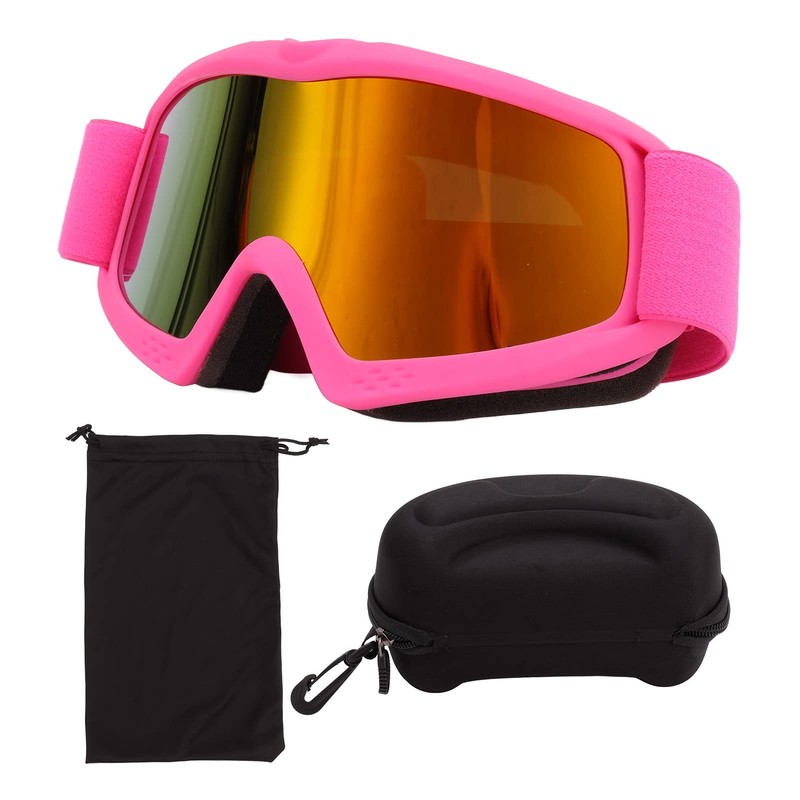 Snow Goggles, Fog Proof Impact Resistant Adjustable Over The Glasses