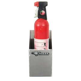 Pit Posse 529 Fire Extinguisher Holder Aluminum Enclosed Race Trailer Shop Garage Storage Organizer - Made in USA-Holds Extinguishers Measuring up to 4.5" Inches Wide - Fire Hazard Safety
