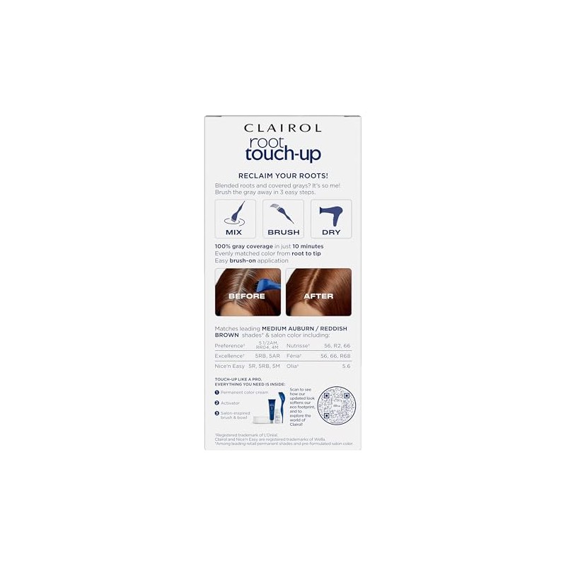 Clairol Root Touch-up, 5r Medium Auburn/reddish Brown, 2 Count