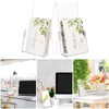 2pcs Acrylic Brochure Display Stands Transparent Pamphlet Holder for Magazines