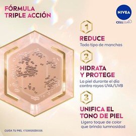 NIVEA Cellular LUMINOUS630 Anti-manchas Fluido Facial Aclarador de Piel FPS20 (40 ml) con un toque de color, Enriquecido Con Ácido Hialurónico y Vitam