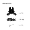 BLCCLOY 4Pcs 2020 Aluminum Extrusion T Slot Corner Bracket 20