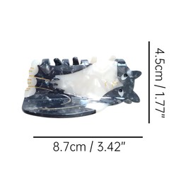 Bengal Cat Hair Clips,Cellulose Acetate Hair Clips,Small Claw Clips for Girl,Hair Accessories,Blackwhite