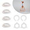 TRUEIN Pack of 8 Plastic Lampshade Ring E14 to E27,