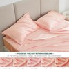 Love's cabin Twin Satin Sheets Sets - 3 Piece Coral
