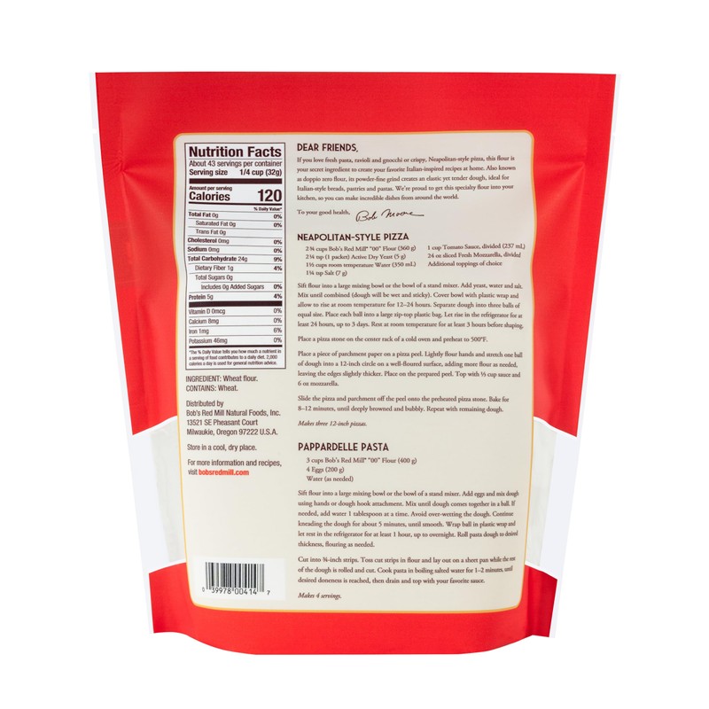 Bob's Red Mill 00 Flour Premium Italian-Style, 48oz (Pack of