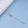 Iaceble Boho Moon Lariat Necklace Cz Moon Drop Necklace Sun