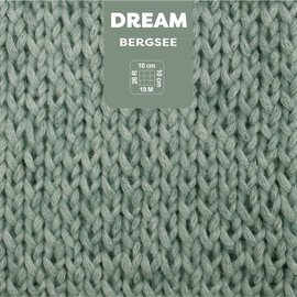 myboshi Dream, Airy Light Yarn with Baby Alpaca for Crochet and Knitting, 76% Cotton, 22% Baby Alpaca, 2% Merino, 50 g, Ll 95 m Green (Bergsee) 10 Balls