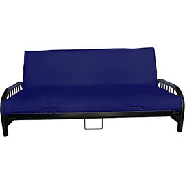 D&D Futon Furniture Futon Covers, Covering 10 inch Thick, Mattress Slipcovers, Cases, Polyester Poplin (Navy Blue, Queen 10x60x80)